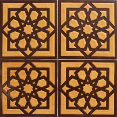 20x20 Çini Seramik Karo – Koyu Kahve Çini Seramik – CSK-042