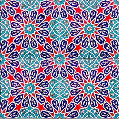 20x20 Çini Seramik Karo – Geometri Çini Karo – CSK-026