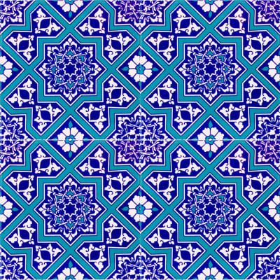 20x20 Çini Seramik Karo – İznik Mavi Çini Desen – CSK-049