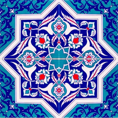 20x20 Çini Seramik Karo – Mavi Beyaz Çini – CSK-017