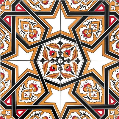20x20 Çini Seramik Karo – Türkmen Yıldızı Çini – CSK-016