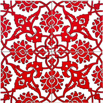 20x20 Çini Seramik Karo – Kırmızı Seramik – CSK-018