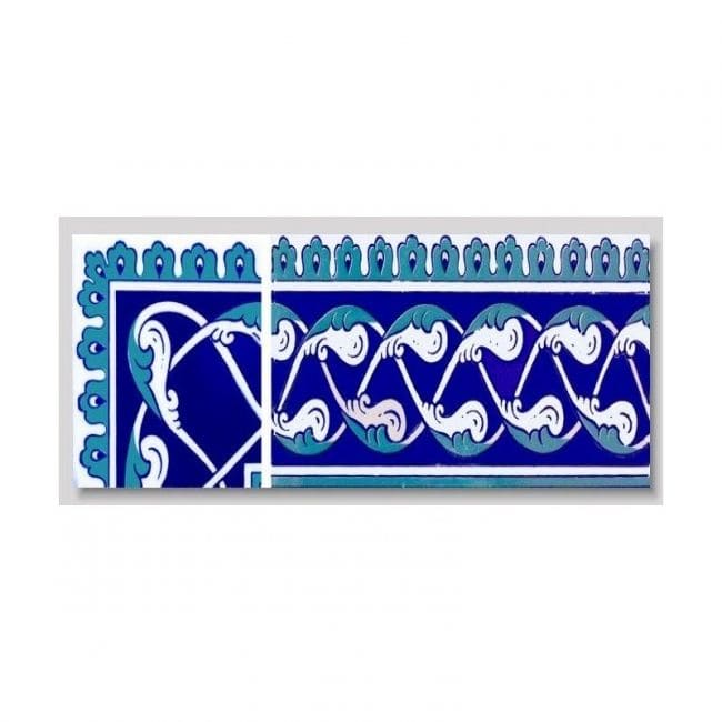 10x10 Çini Kenar Bordür – Kütahya Çini Bordür – BDR-023