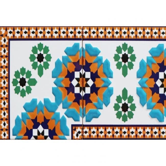 20x20 Çini Kenar Bordür – Kütahya Kenar Suyu Bordür – BDR20-001
