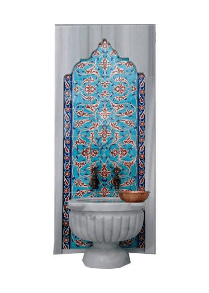 Kurna Arkası Çini Pano- El Yapımı Hamam Çini Pano - KAP-100