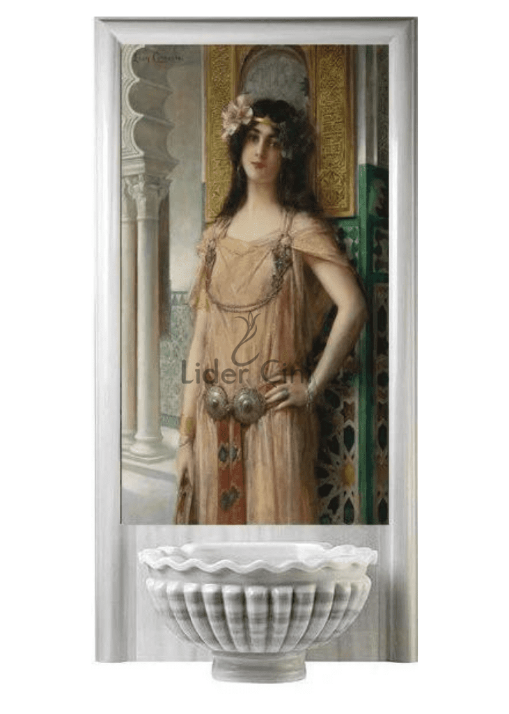 Kurna Arkası Çini Pano- Hamam Çini Kadın Figürü - KAP-109