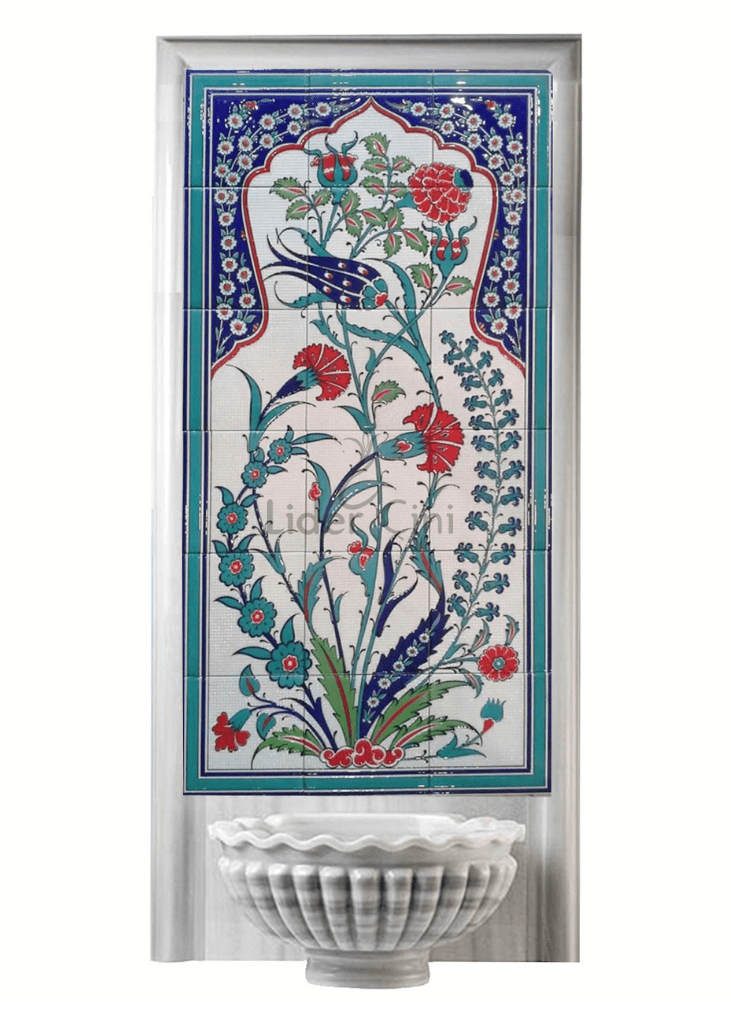 Kurna Arkası Çini Pano- Hamam Çini Pano Kemerli - KAP-011