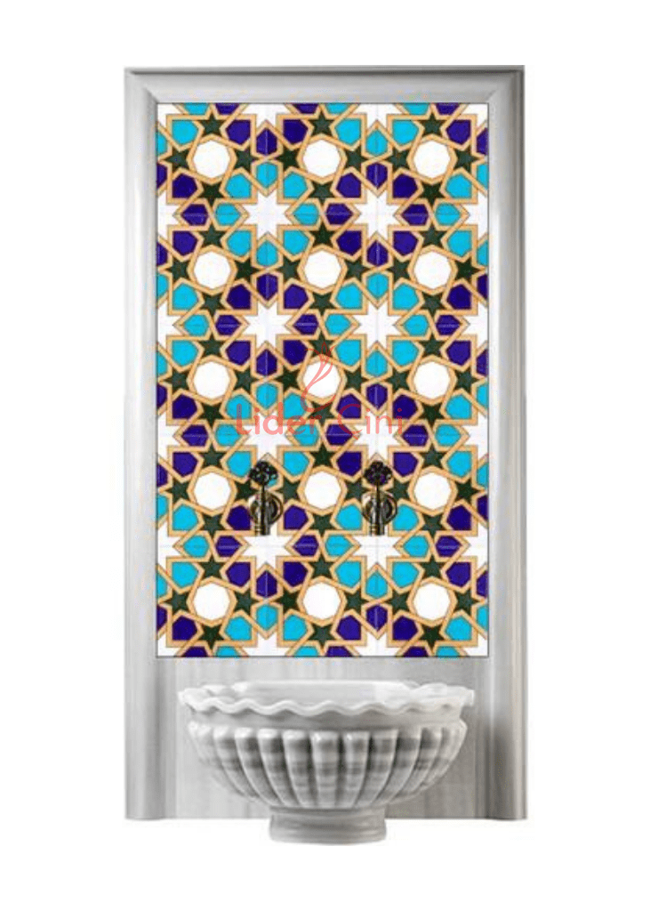 Kurna Arkası Çini Pano- Hamam Çini Pano Kabartmalı  - KAP-114