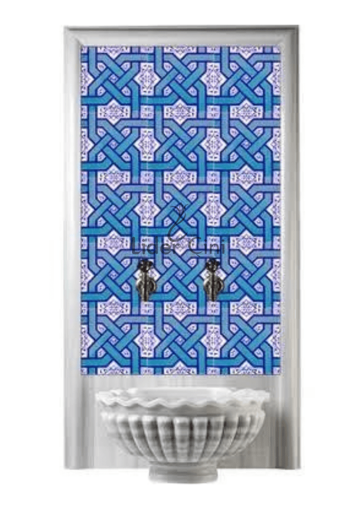 Kurna Arkası Çini Pano- Hamam Çini Pano Zincir Geçme - KAP-122