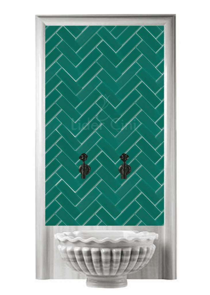 Kurna Arkası Çini Pano- Ev Tipi Hamam Banyo Çini Seramik - KAP-022