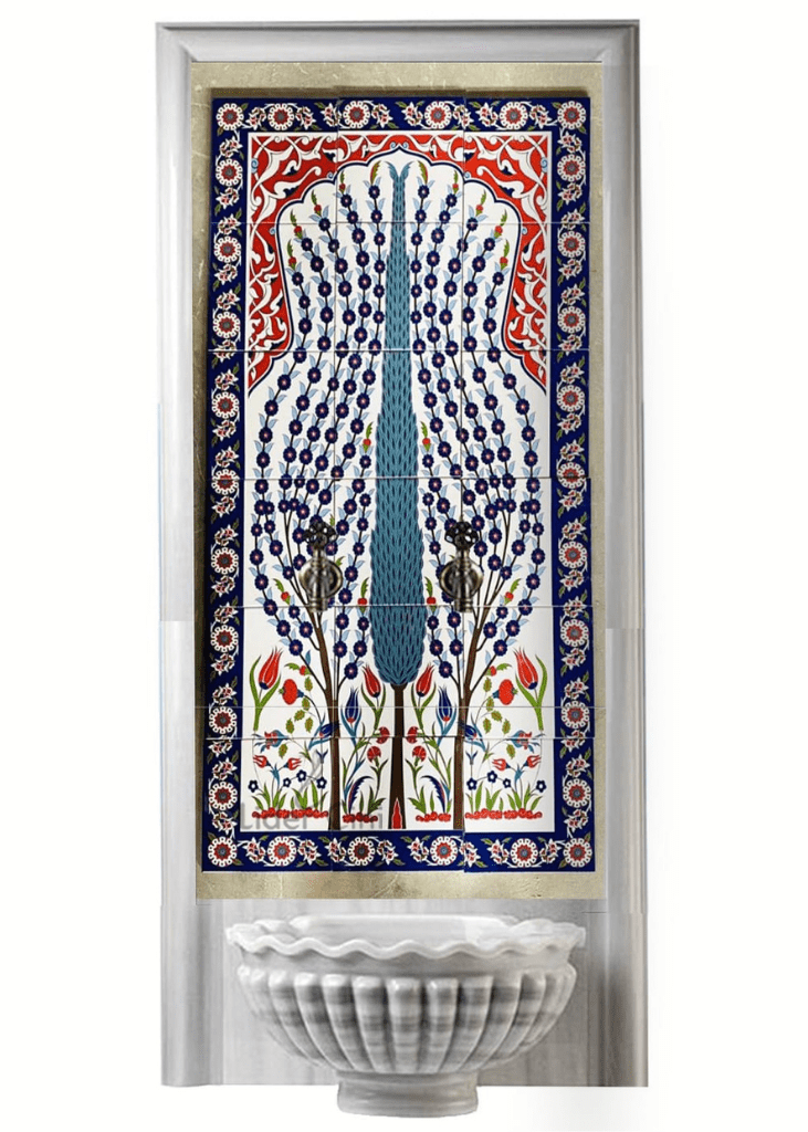 Kurna Arkası Çini Pano- Hayat Ağacı Çini Pano - KAP-003