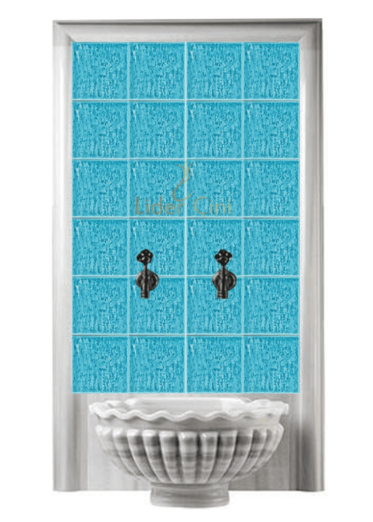 Kurna Arkası Çini Pano- Hamam Banyo Modelleri - KAP-037