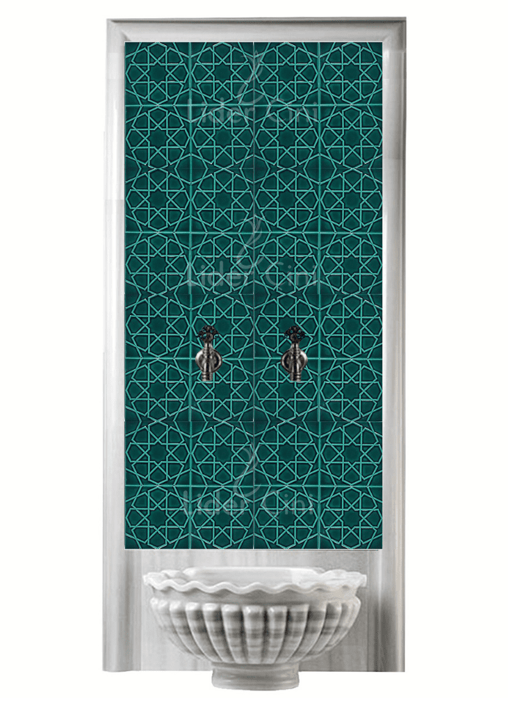 Kurna Arkası Çini Pano- Hamam Çini Pano Modelleri - KAP-049