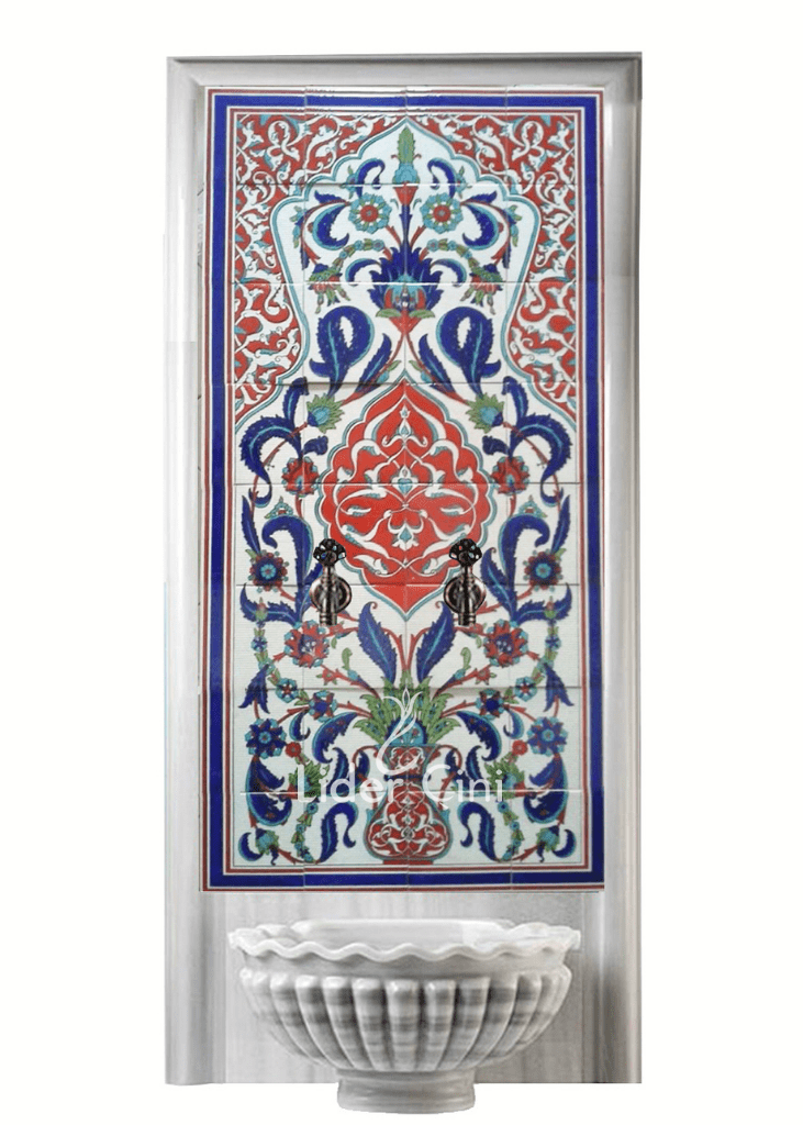 Kurna Arkası Çini Pano- Hamam Kurna Arkası Çini Pano - KAP-005
