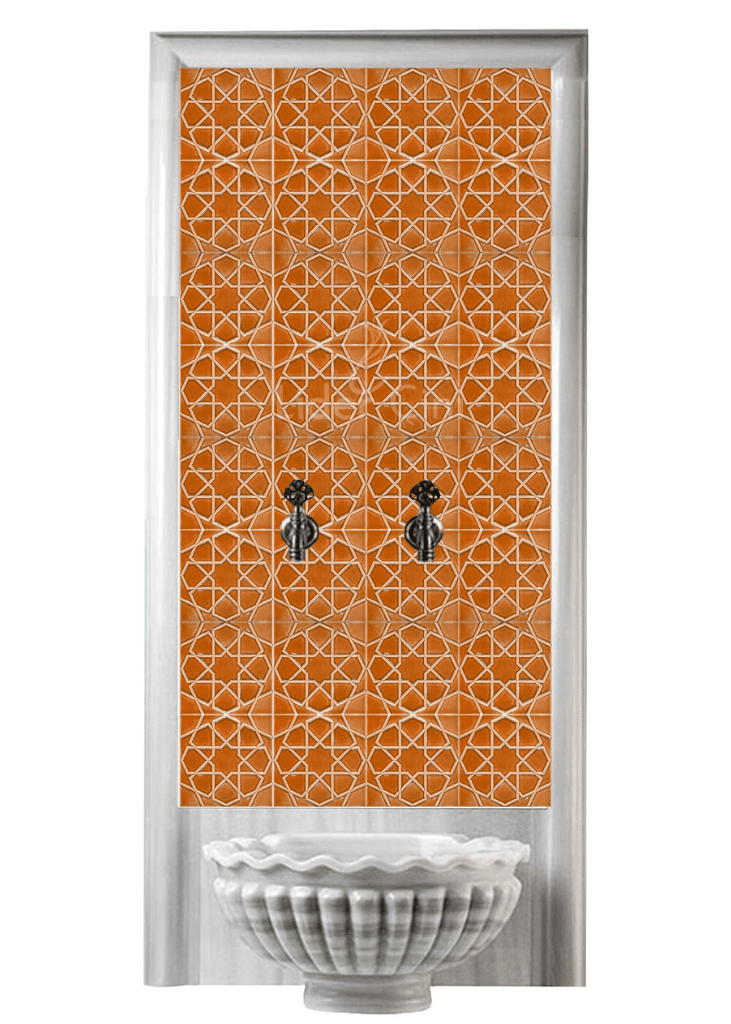 Kurna Arkası Çini Pano- İznik Çini Hamam Modelleri - KAP-051