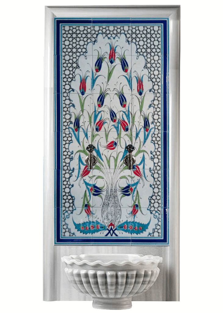 Kurna Arkası Çini Pano- Hamam Çini Lalezar Çini Pano - KAP-053