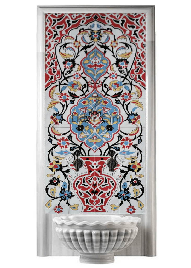 Kurna Arkası Çini Pano- Hamam Çini Seramik Modelleri - KAP-059