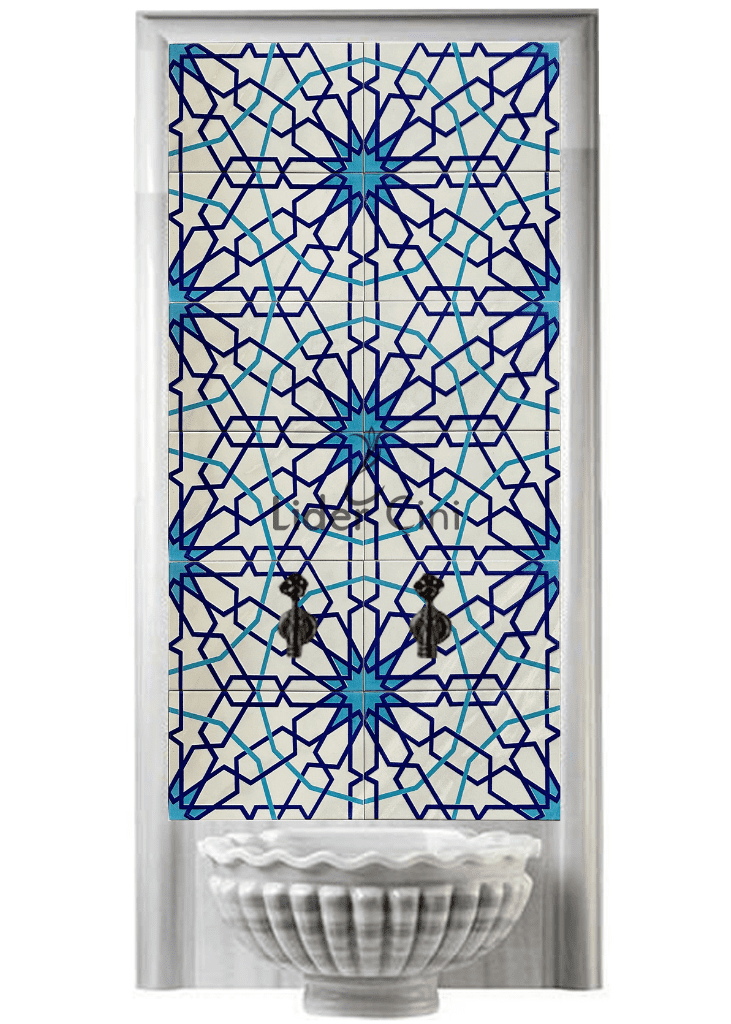 Kurna Arkası Çini Pano- Türk Hamam Çini Modelleri - KAP-061