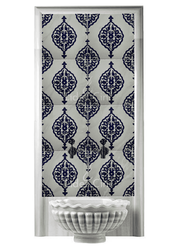 Kurna Arkası Çini Pano- Hamam Çini Pano Motifli - KAP-073