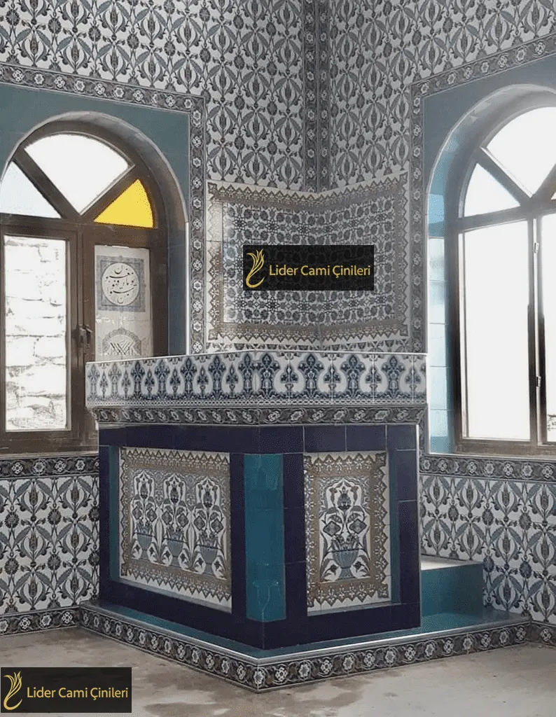 Çini Kürsü – Cami Uyumlu Motifli Model – KRS-014