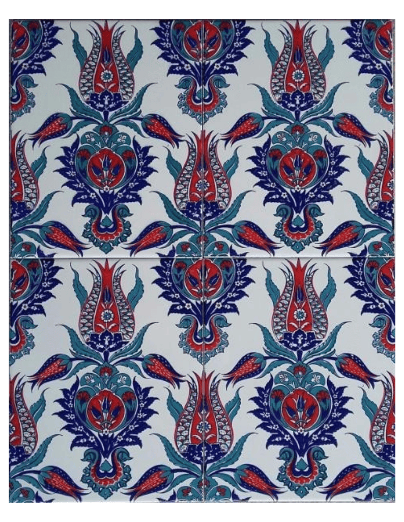 20x25 Çini Seramik Karo – Çiçek Desenli Karo – CK25-007