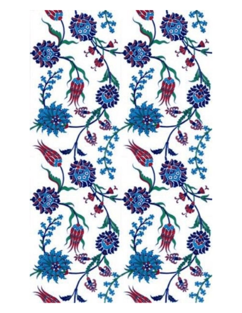 25x40 Çini Seramik Karo – Kütahya Lale Çinisi – CK40-008