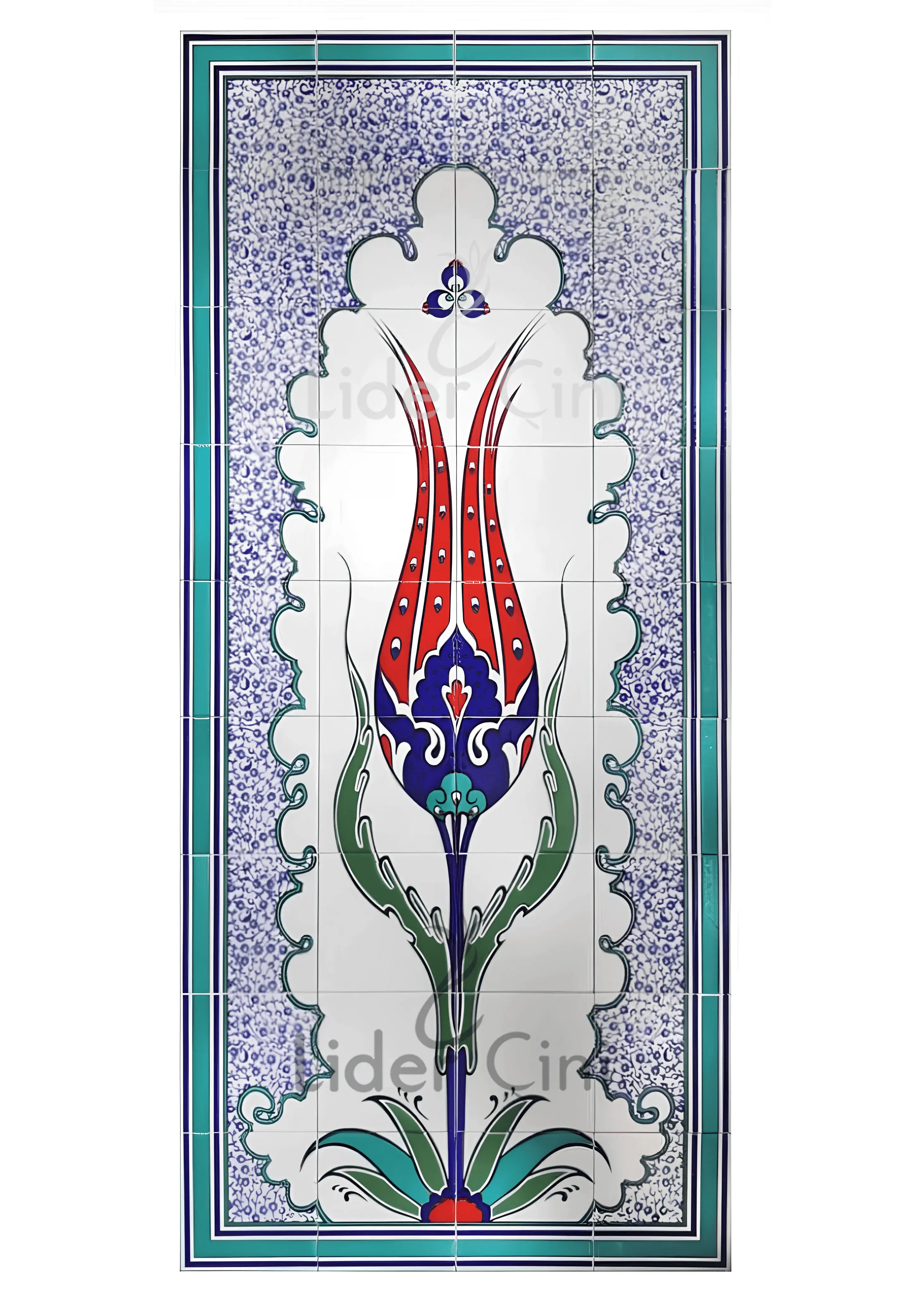 İznik Çini Panoları-Lale Deseni İznik Çini Pano-IZP-002
