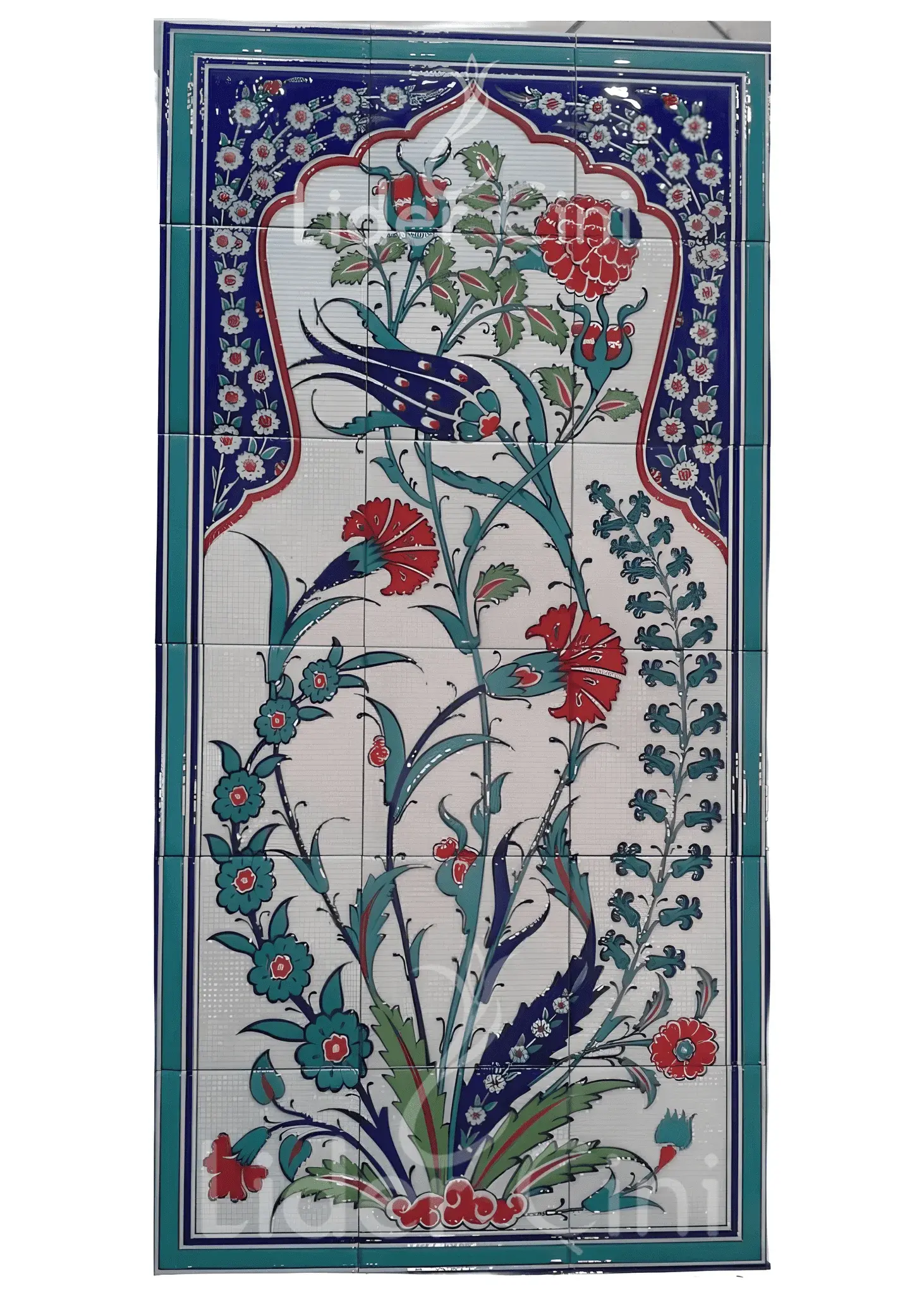 İznik Çini Panoları-Lale Desenli Çini Pano-IZP-028
