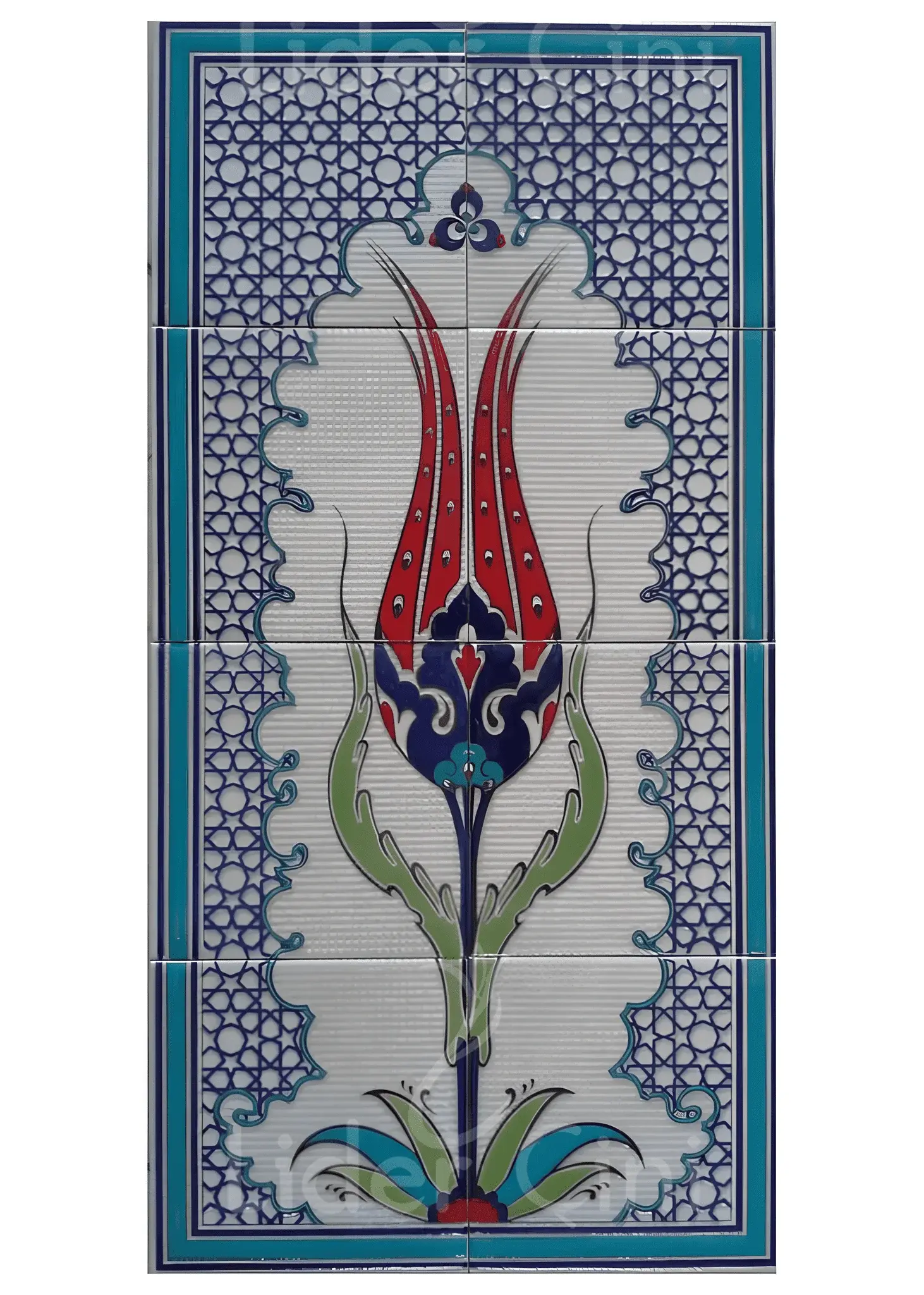 İznik Çini Panoları-El Yapımı Lale Çini Pano-IZP-031