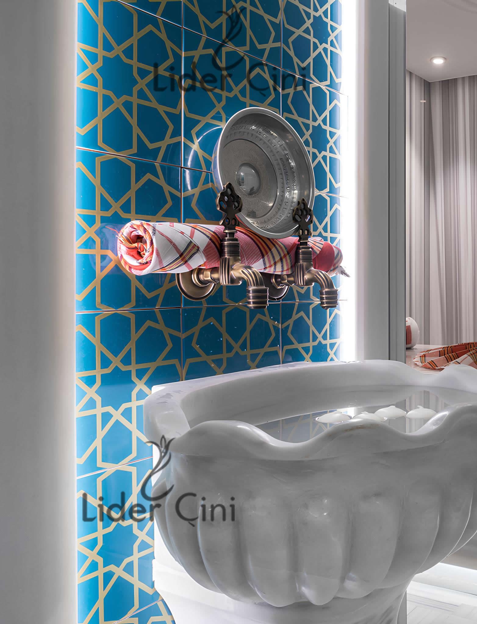 Türk Hamam Çini Panoları-Hamam Spa Çini Seramik-THP-017