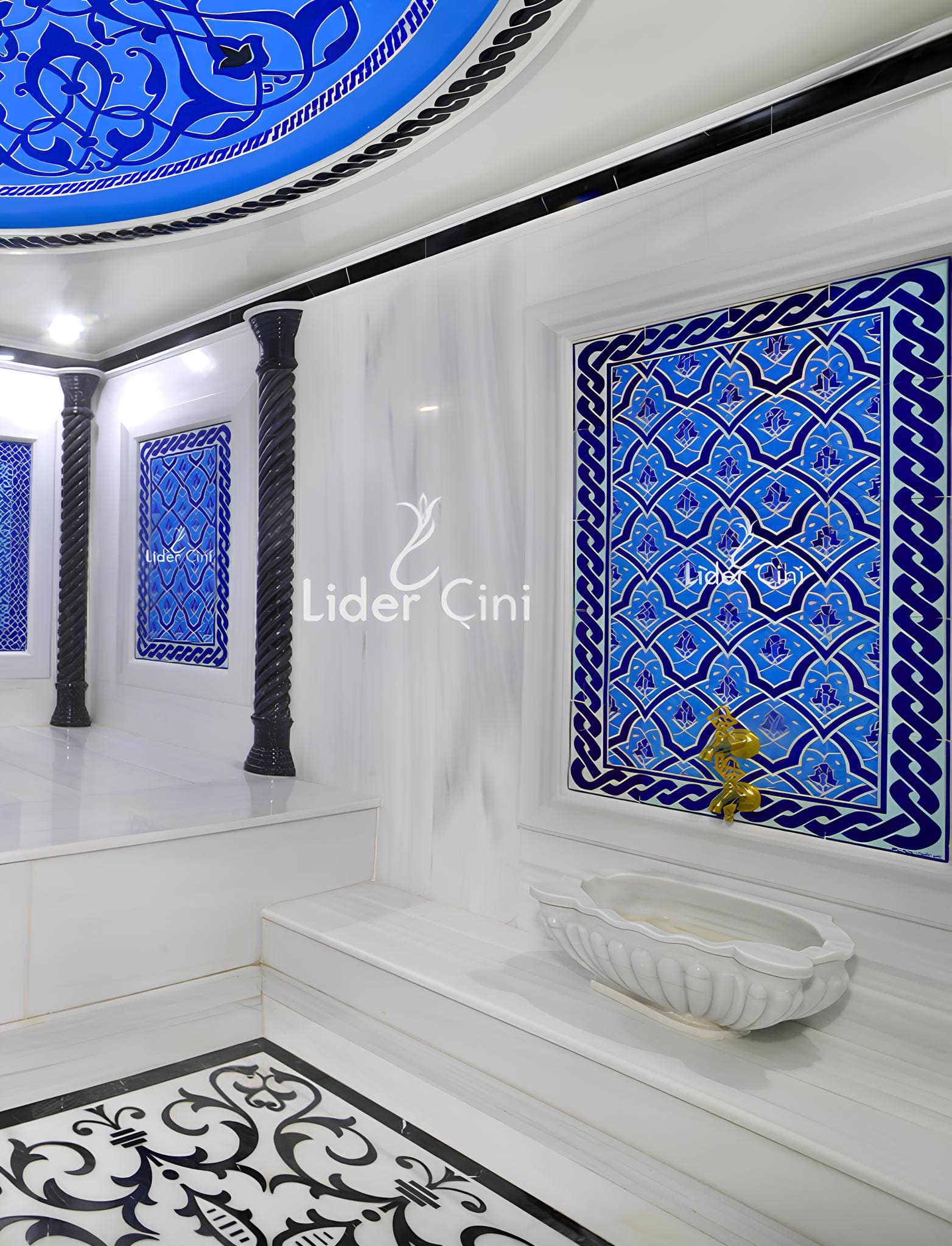 Türk Hamam Çini Panoları-Hamam Mimarisi-THP-027