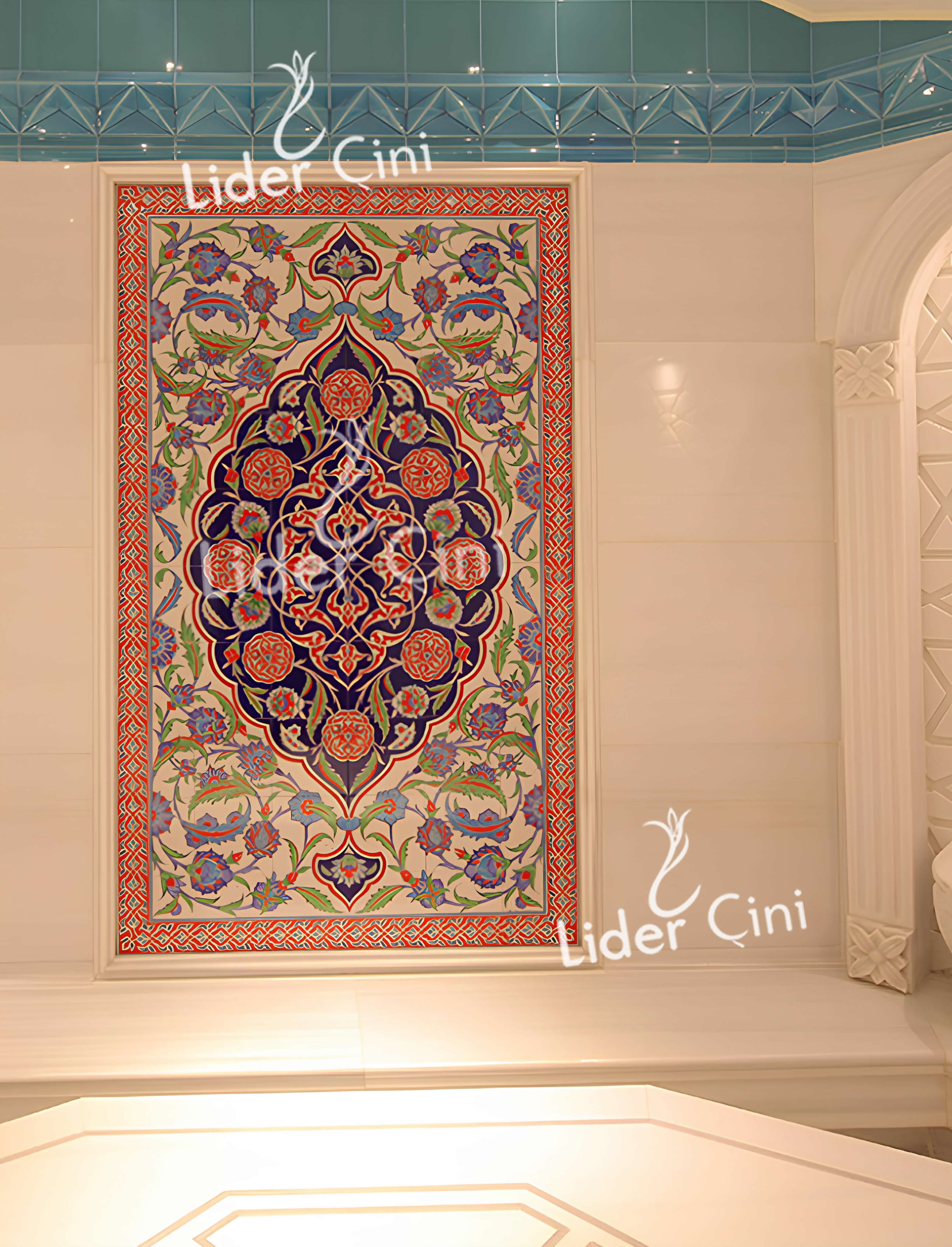 Türk Hamam Çini Panoları-El Yapımı Hamam Çini Pano-THP-029