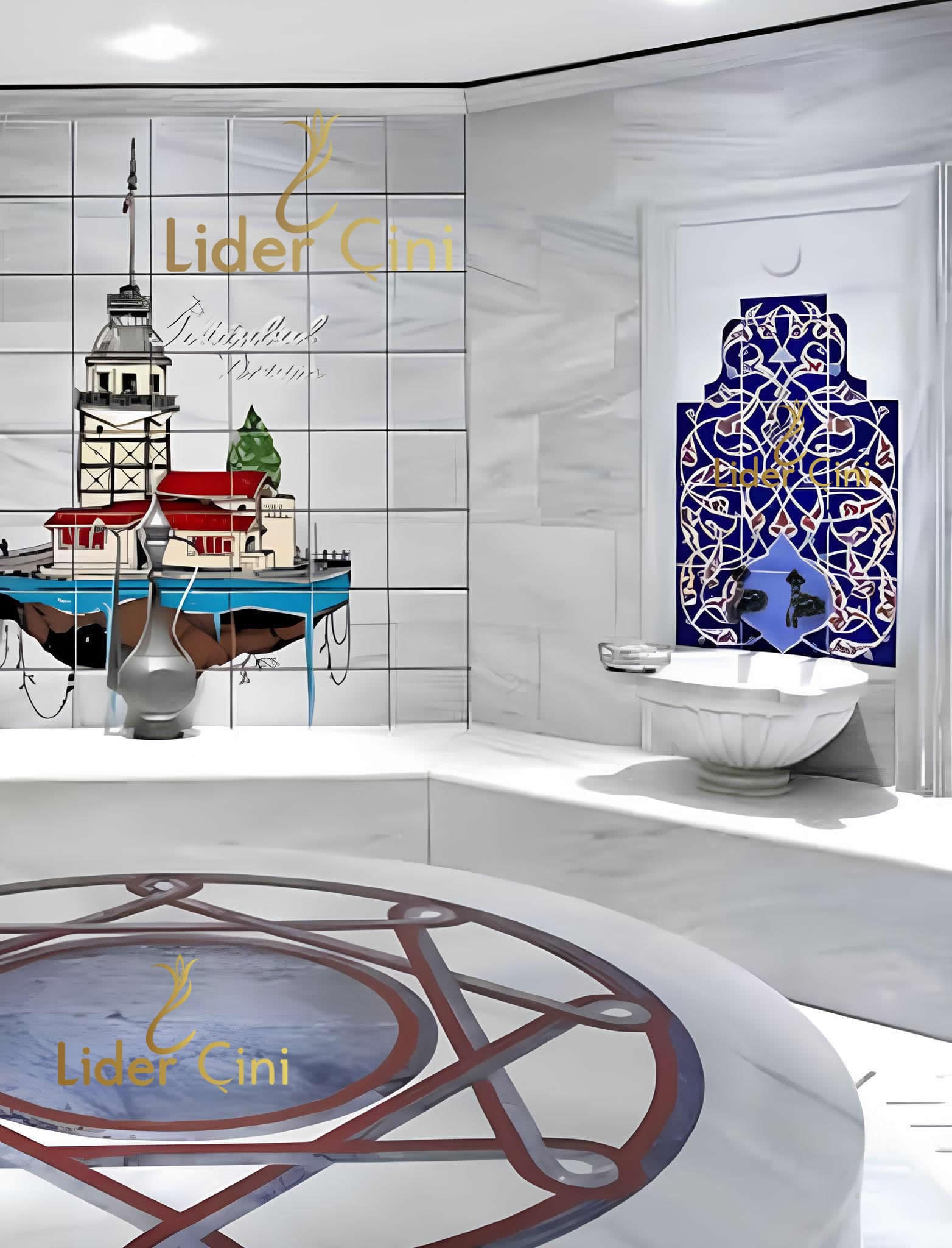 Türk Hamam Çini Panoları-Hamam Mimarisi-THP-032
