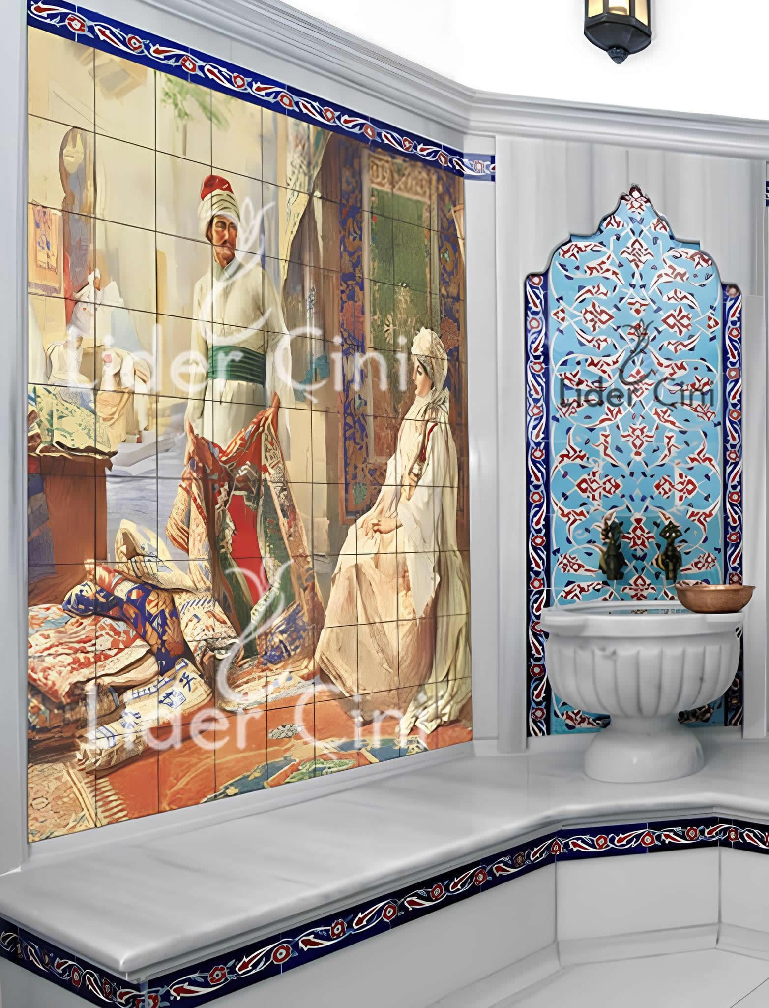 Türk Hamam Çini Panoları-Hamam Proje-THP-033