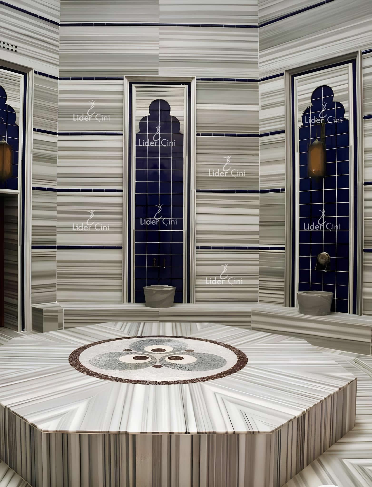 Türk Hamam Çini Panoları-Kütahya Hamam Çinileri-THP-034