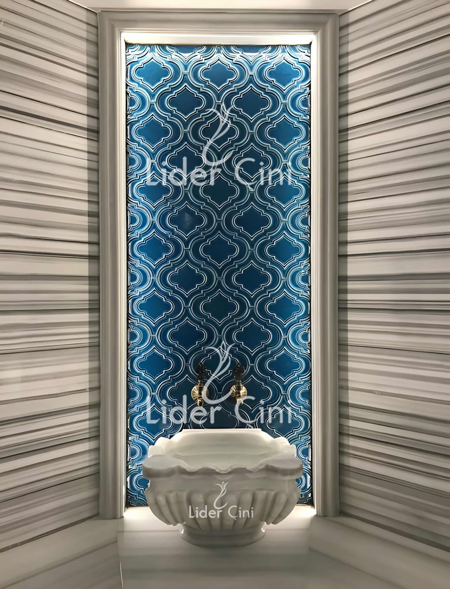 Türk Hamam Çini Panoları-Hamam Banyo Çinileri-THP-036