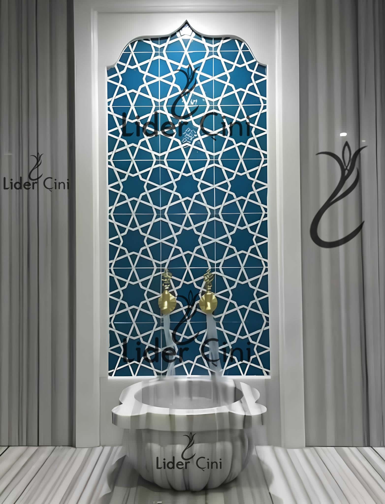 Türk Hamam Çini Panoları-Hamam Seramik-THP-041