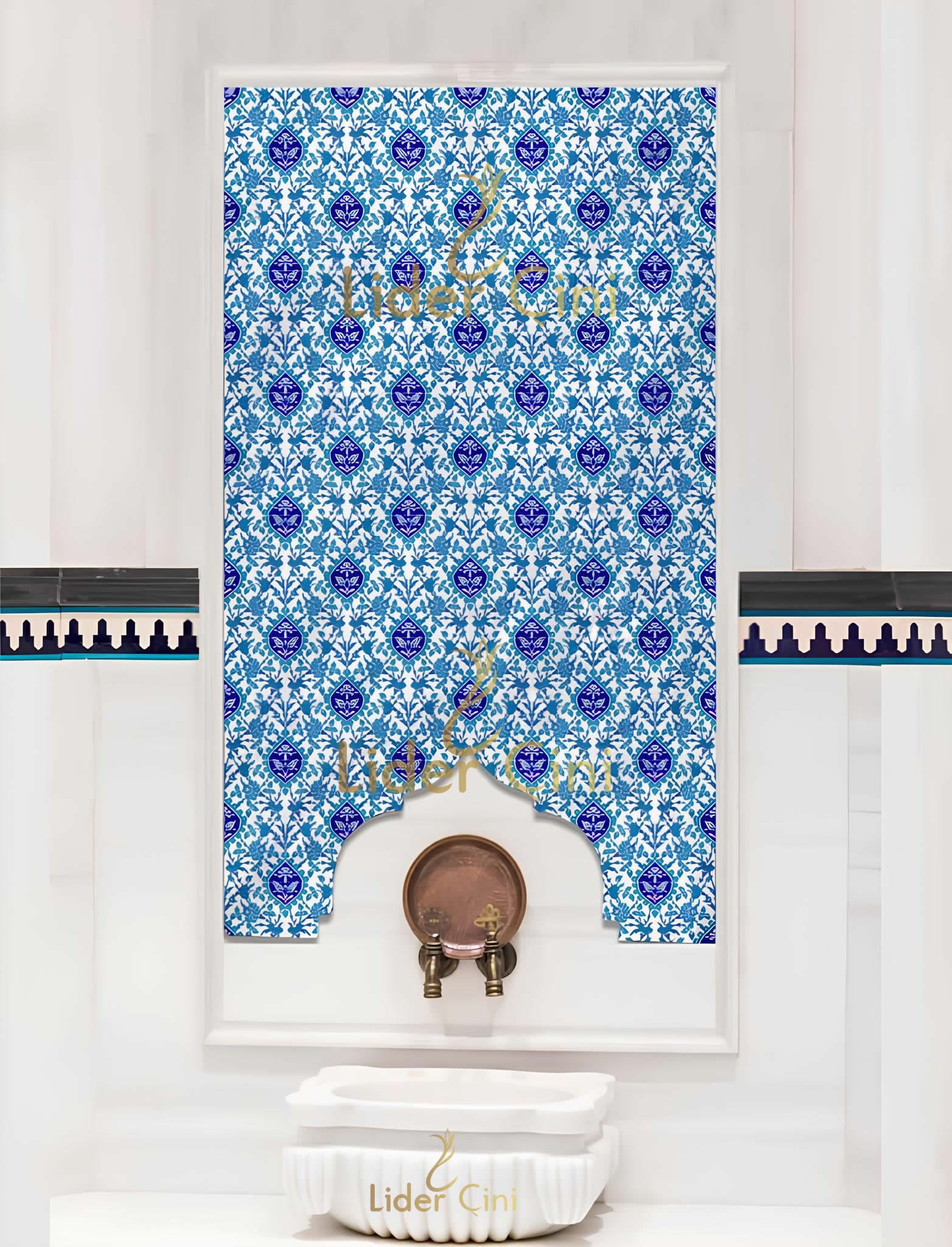 Türk Hamam Çini Panoları-El Yapımı Hamam Pano-THP-048