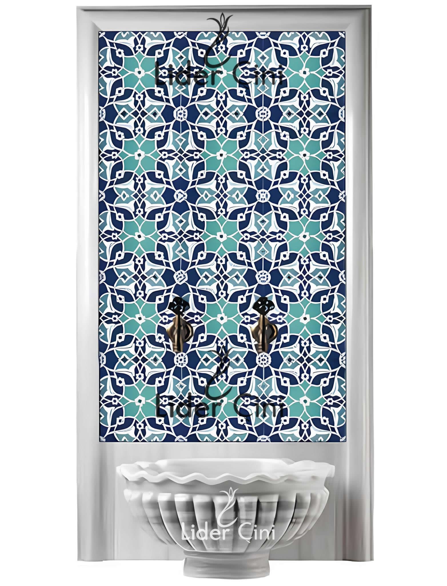 Türk Hamam Çini Panoları-Spa Hamam Çinileri-THP-051