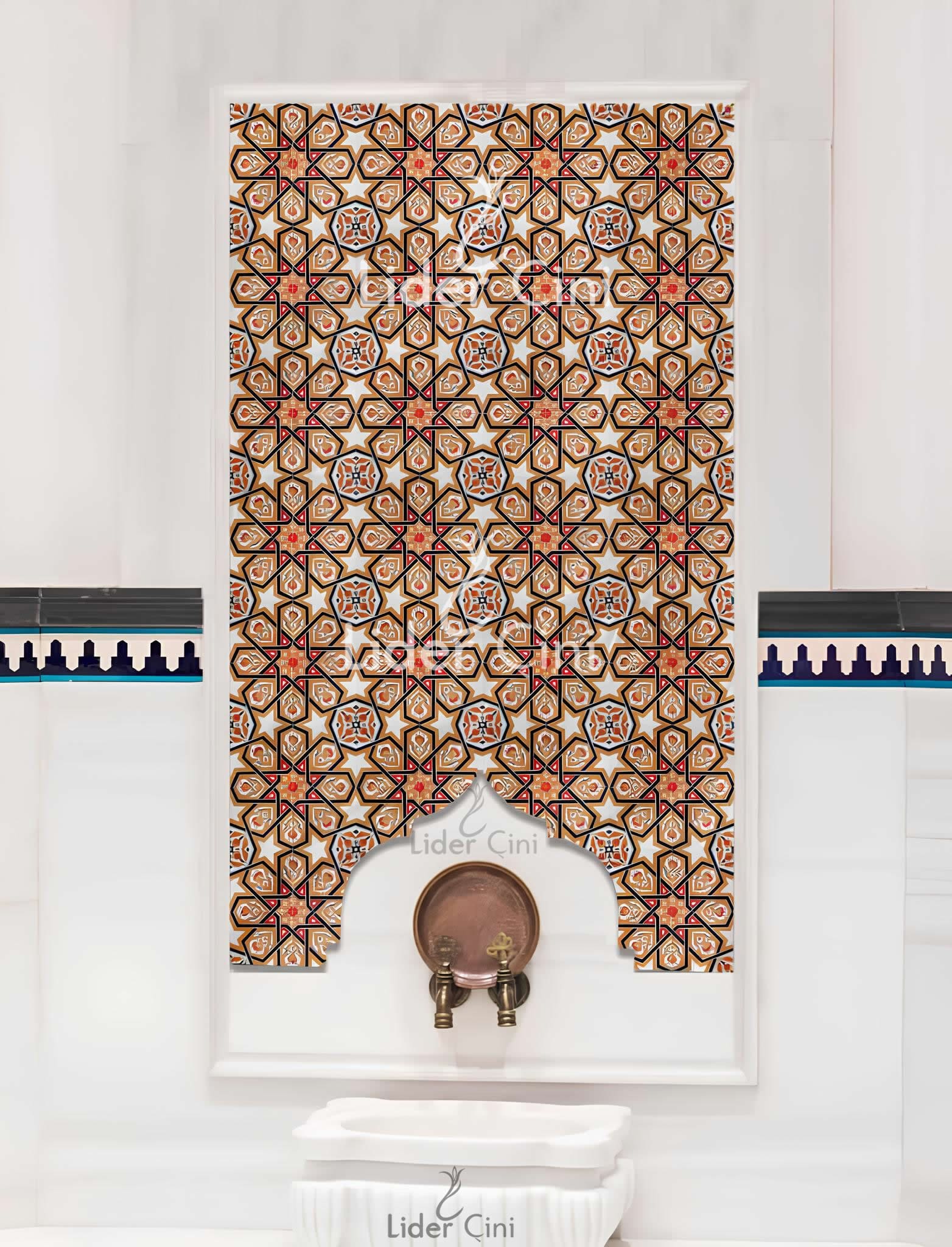 Türk Hamam Çini Panoları-Hamam Panoları-THP-053