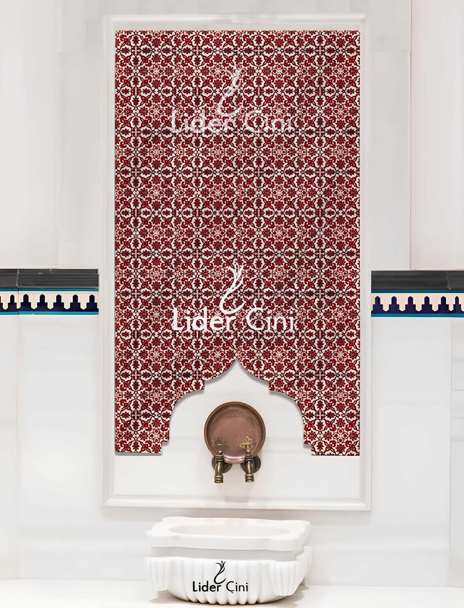 Türk Hamam Çini Panoları-Villa Hamam Tasarım Çinileri-THP-055