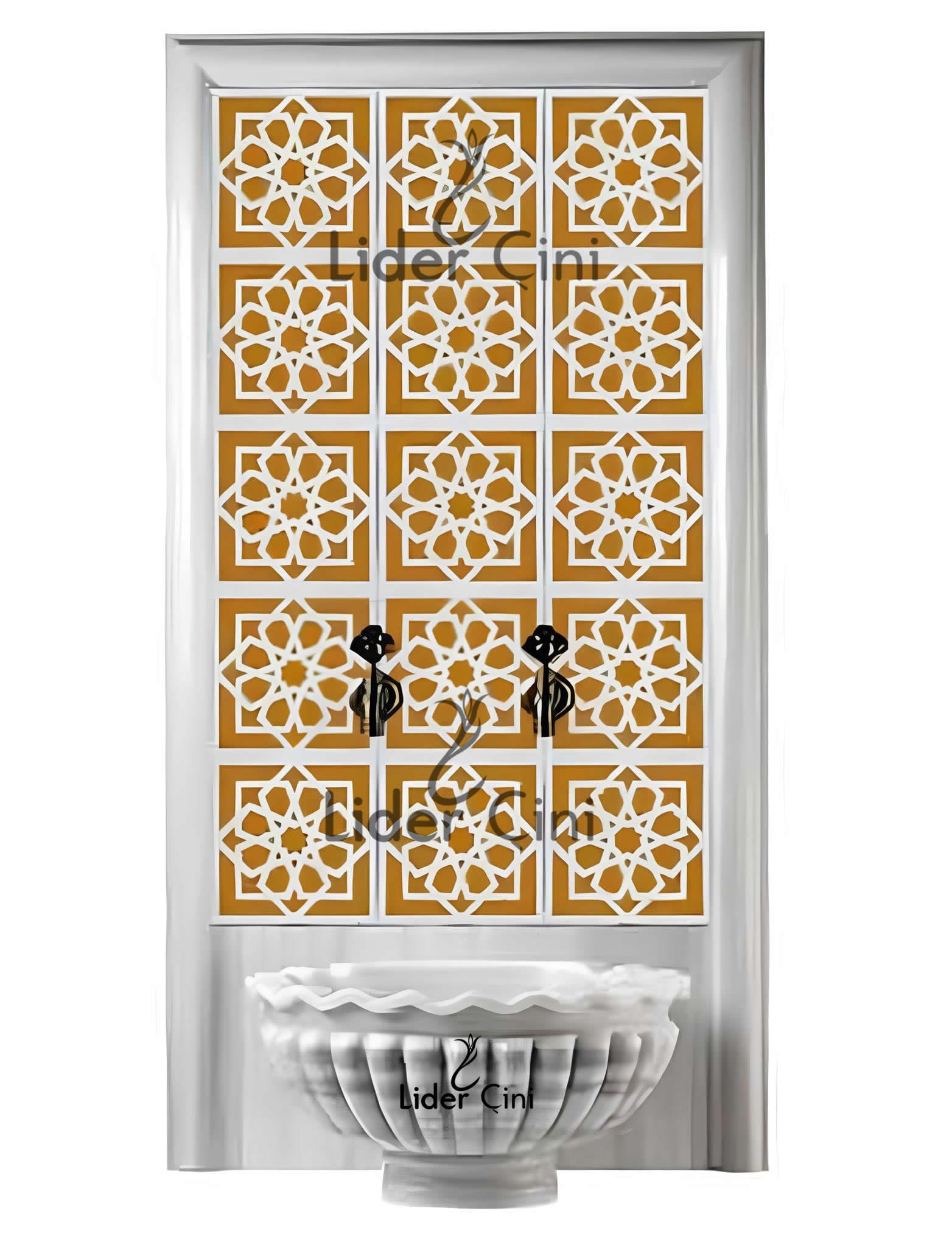 Türk Hamam Çini Panoları-İznik Hamam Panoları-THP-062