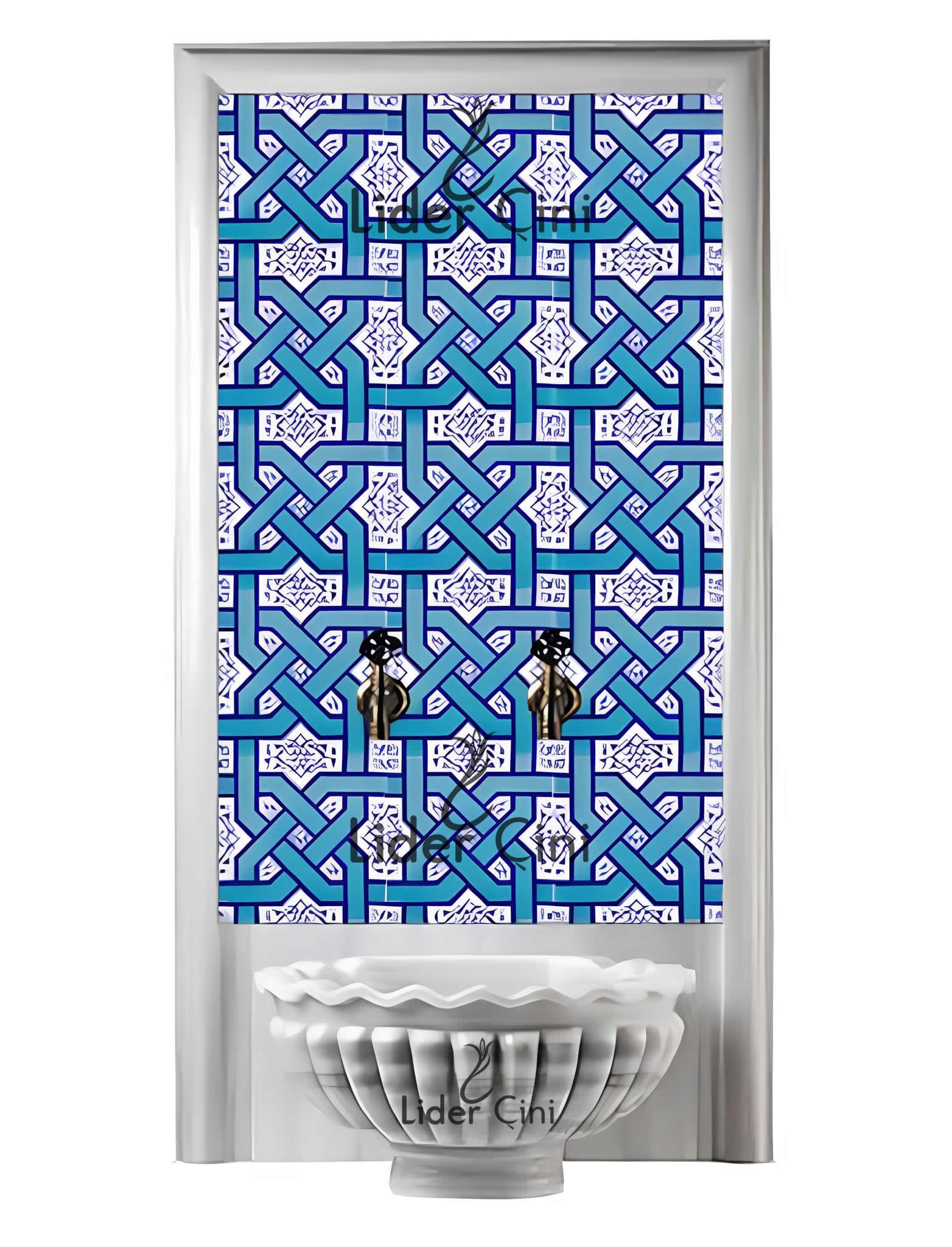 Türk Hamam Çini Panoları-İznik Hamam Çinileri-THP-077