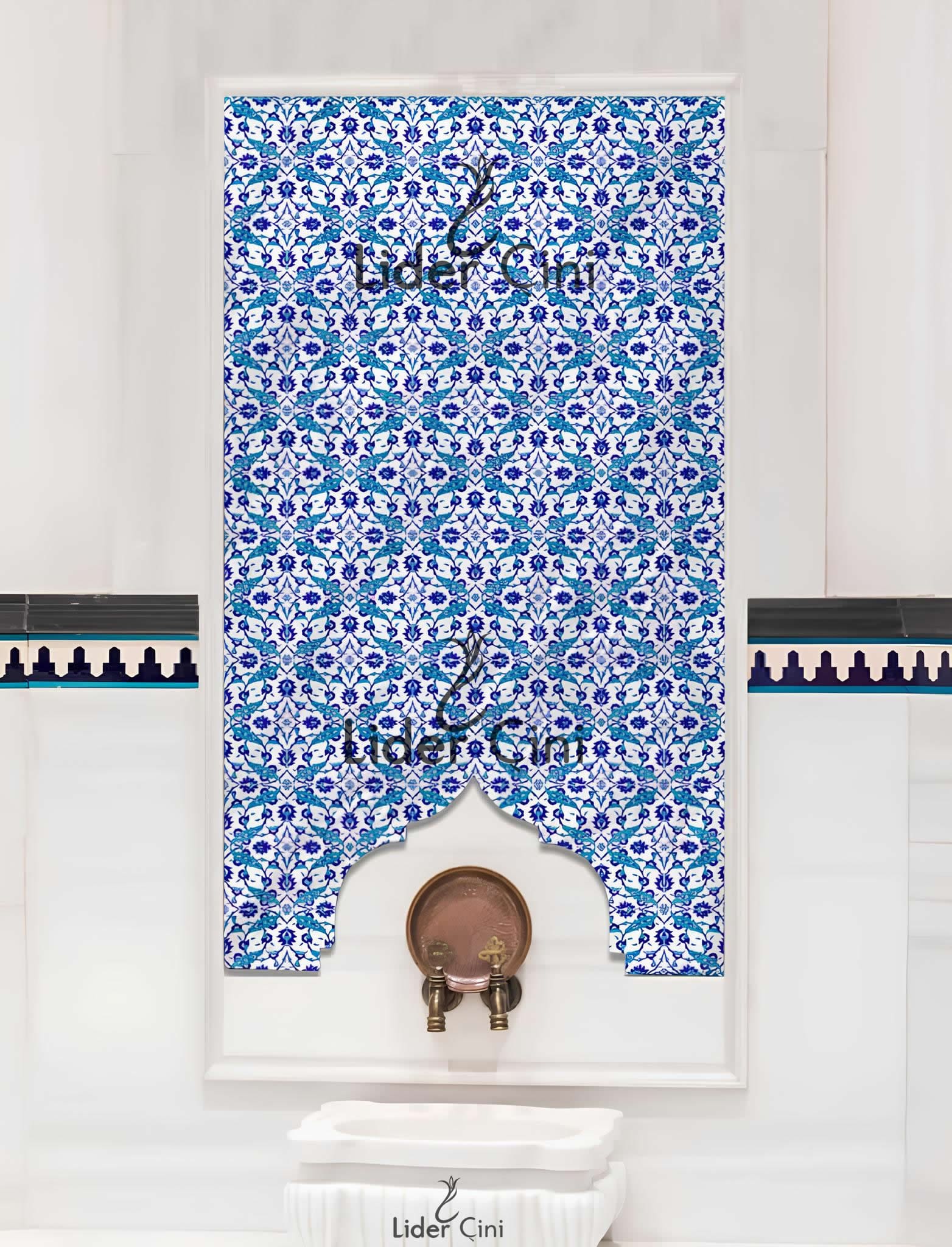 Türk Hamam Çini Panoları-İznik Hamam Çini-THP-081