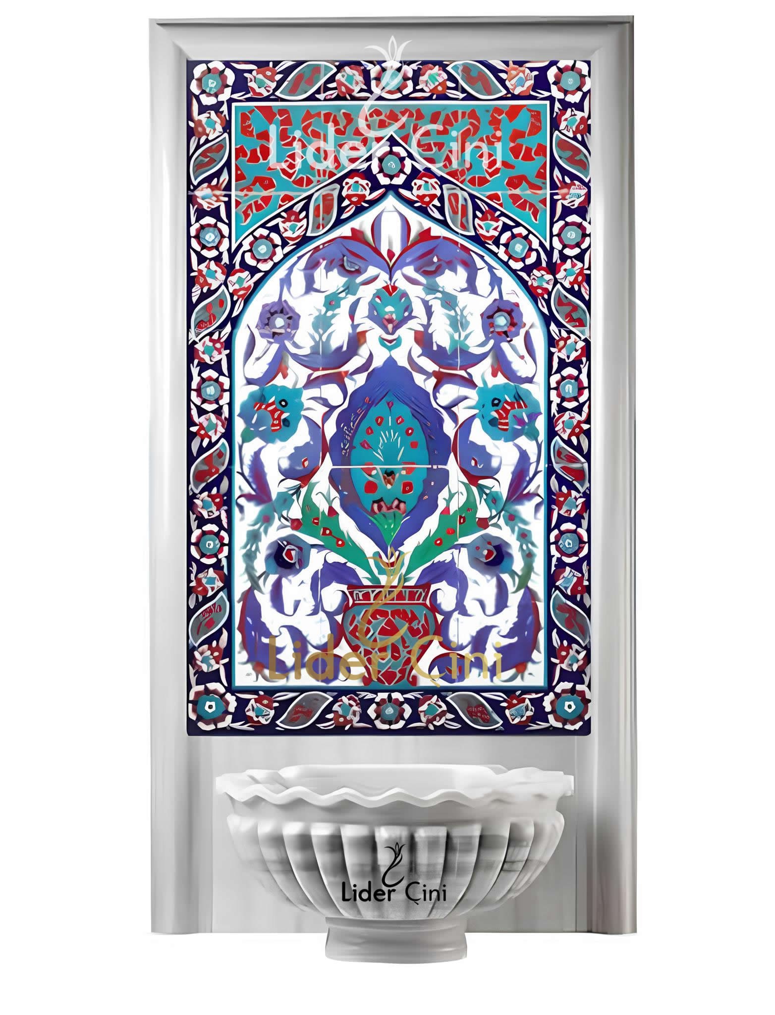 Türk Hamam Çini Panoları-El Yapımı Çini Pano-THP-083