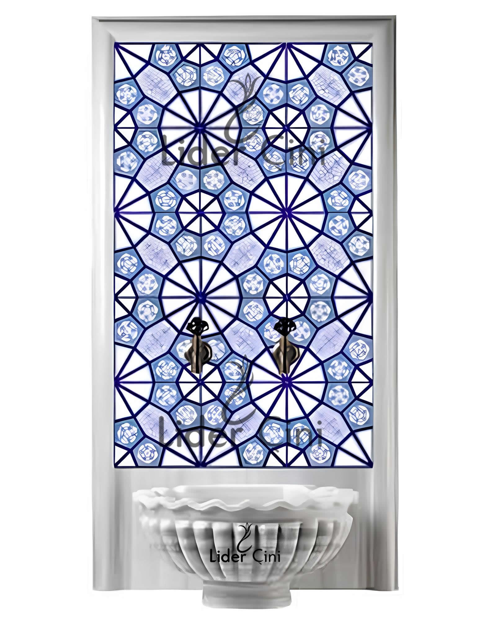 Türk Hamam Çini Panoları-El Yapımı Çini Pano-THP-084