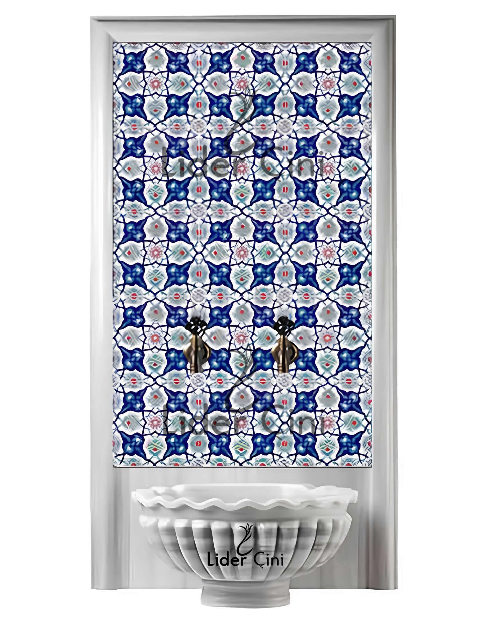 Türk Hamam Çini Panoları-İznik Hamam Çini Tasarım-THP-086