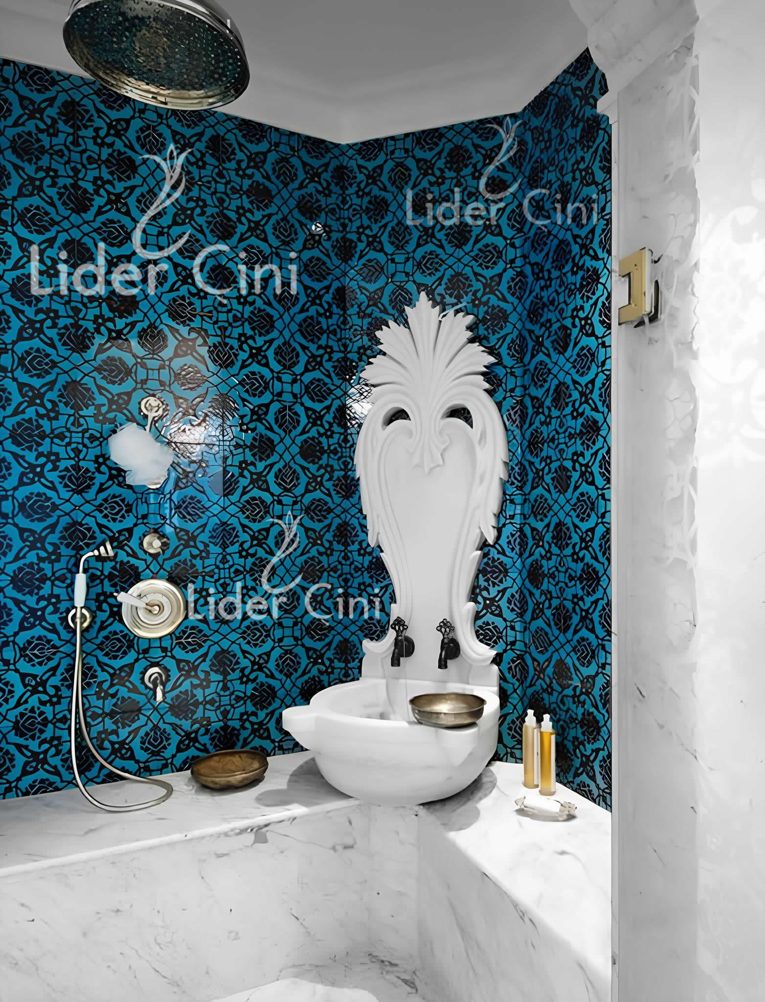 Türk Hamam Çini Panoları-Hamam Çini Proje-THP-087