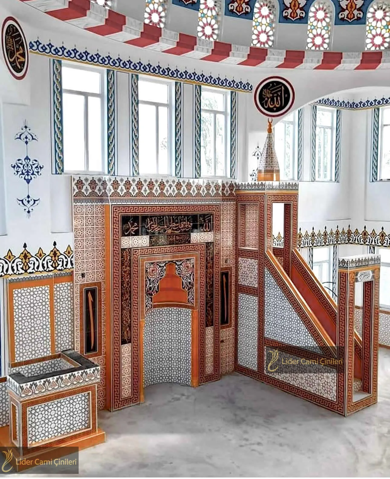 Mihrap Minber Kürsü Modeli – Taş İşçilikli Kürsü – MMK-014
