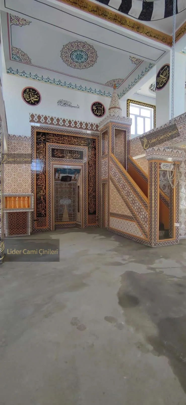 Mihrap Minber Kürsü Modeli – Kalem İşi Motif – MMK-023